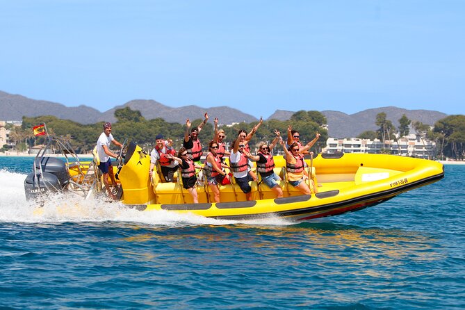 1 Hour of Adrenaline and Speedboat adventure in Alcúdia - The One-Hour Route: Photo Stops, a 15 to 20 Minute Virgin Cove Swim, and Two Caves