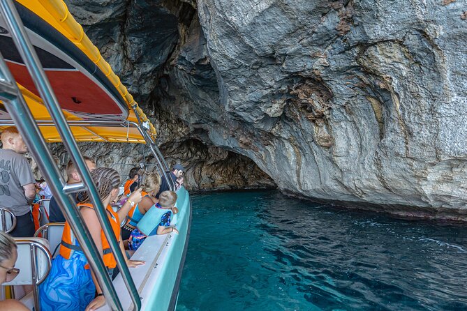 Boat Trip to Llevant Natural Park and Blue Cave - ES Caló: disembark, bathe, and use the paddle boards