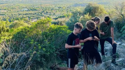 “Cavemen”, cave on a mountain,fun game and hike