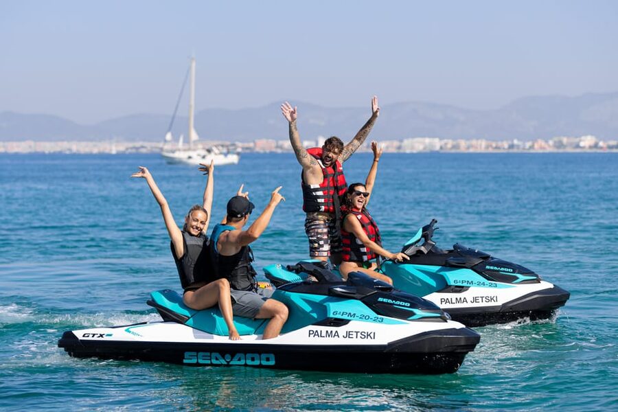 Calanova: Doble Jet Ski excursion with guide - Guide Support, Life Jacket, and Accident Insurance