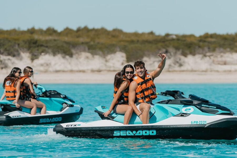 Can Picafort: Guided Playa de Muro Jet Ski Tour with Photos - Jet Skiing Alcudia Bay from Can Picafort, the practical reason it works