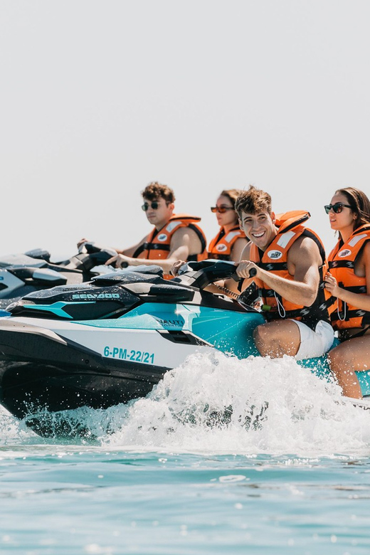 Can Picafort: Guided Playa de Muro Jet Ski Tour with Photos - The guided route, Playa de Muro and landmarks you can only see this way