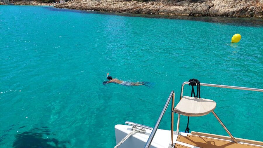 CATAMARAN ECO EXPERIENCE at Palma Bay - Stop two: Cala Comtesa and the fun of scooter exploration