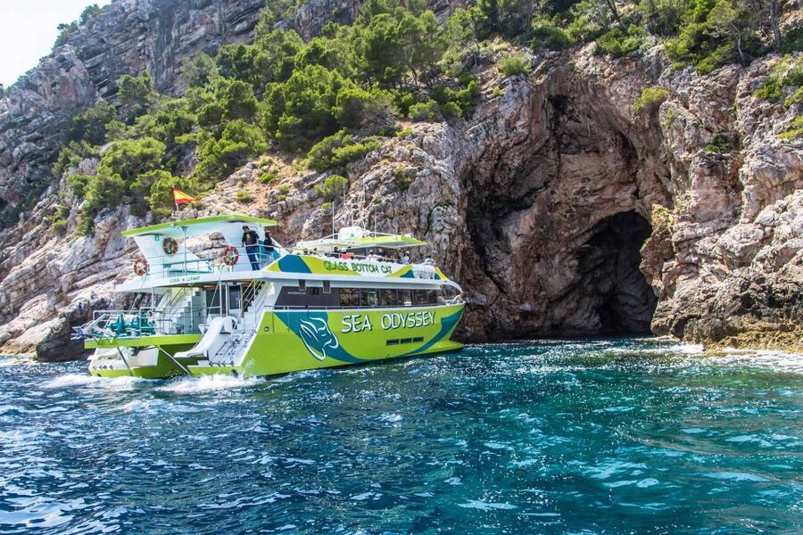 From Cala Millor: East Coast Glass-Bottom Boat Trip - What you actually see on the east coast: caves, coves, and underwater details