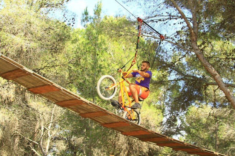 Mallorca: Adrenaline Tree Top Adventure Entry Ticket - Santa Ponsa setting: pine shade near the beach
