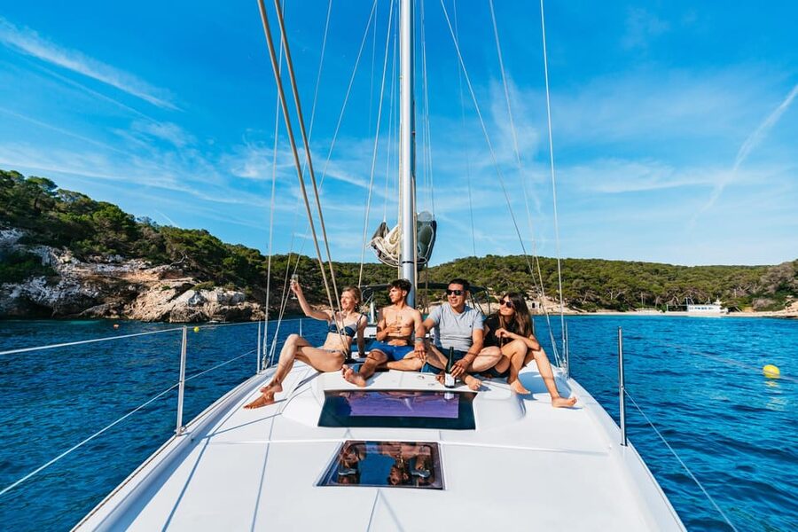 Mallorca: Midday or Sunset Sailing with Snacks and Open Bar - Palma Bay from the stern: the small-yacht advantage over crowded cruises