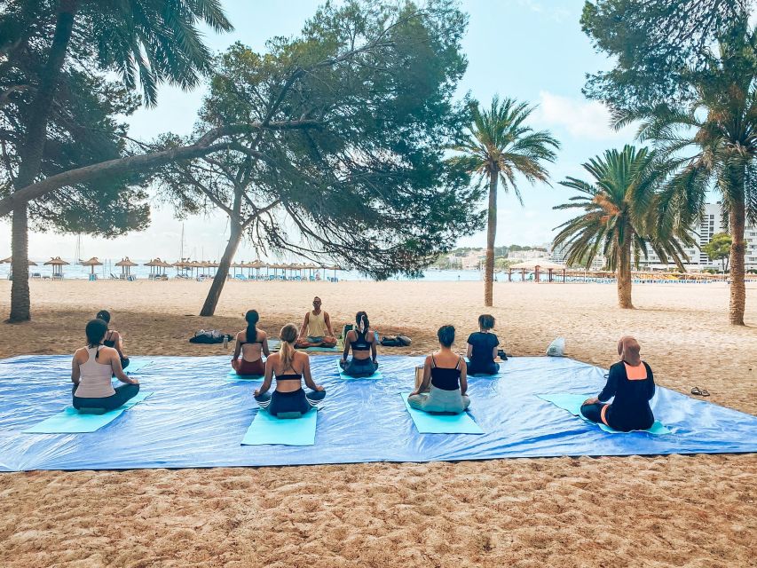 Mallorca: Yoga and Brunch on Palmanova Beach - Finding Il Chiringo and getting settled under the trees