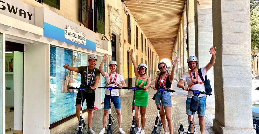 Palma: Guided 1.5 H city tour on Electric scooter - La Lonja de Palma: Gothic Architecture Up Close on Wheels