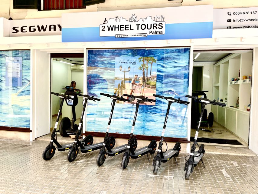 Palma: Guided 1.5 H city tour on Electric scooter - Can Pere Antoni and the Promenade: Sea Air, Photo Stops, Real Palma Pace