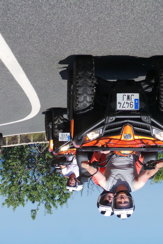 Peguera: Quad full day Tour - Es Capdellà to Puigpunyent: getting moving fast on scenic village roads