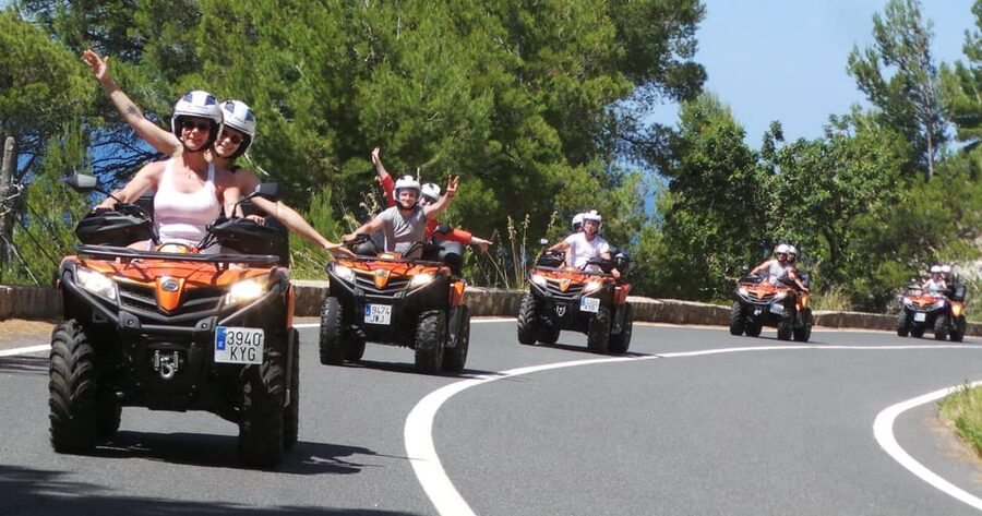Peguera: Quad full day Tour - Port des Canonge: lunch, a 2-hour break, and real swimming time