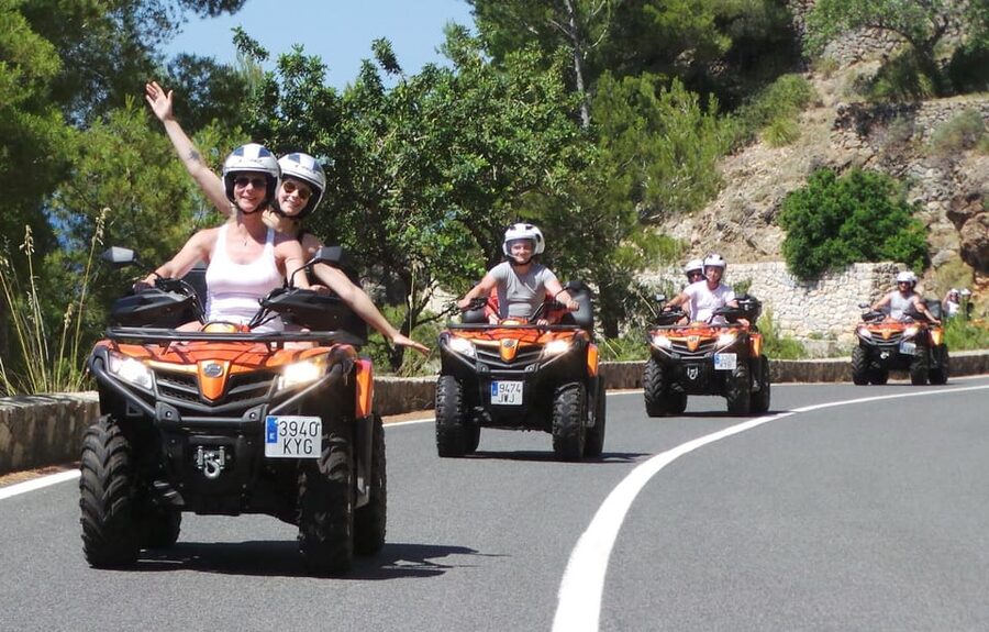 Peguera: Quad full day Tour - Quads 101 for first-timers: automatic driving, helmets, and road-only riding