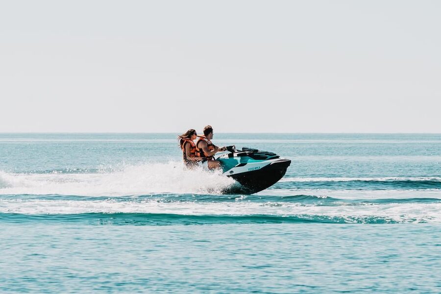 Peguera: Racing Car Drive and Jet Ski Combo Tour - Manual transmission and age rules, plus group size reality
