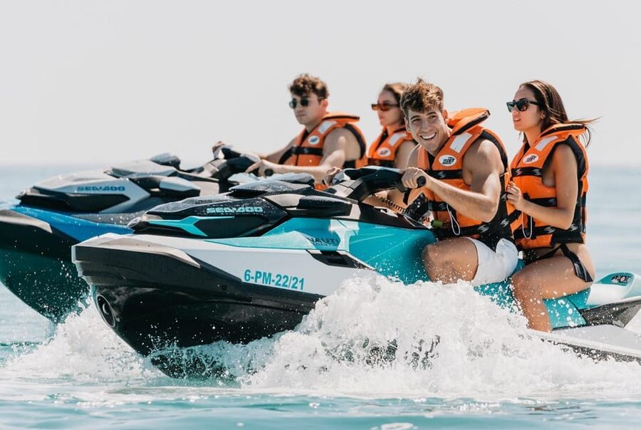 Peguera: Racing Car Drive and Jet Ski Combo Tour - Race car legs: coastal roads toward Palma and Puerto Portals