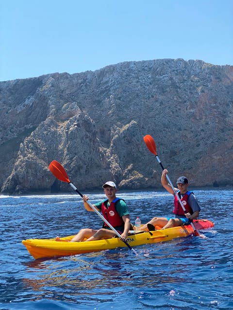 Pollença: Kayak and Coasteering Cliff Jumping - Leaving the kayak: finding the sea-only adventure zone