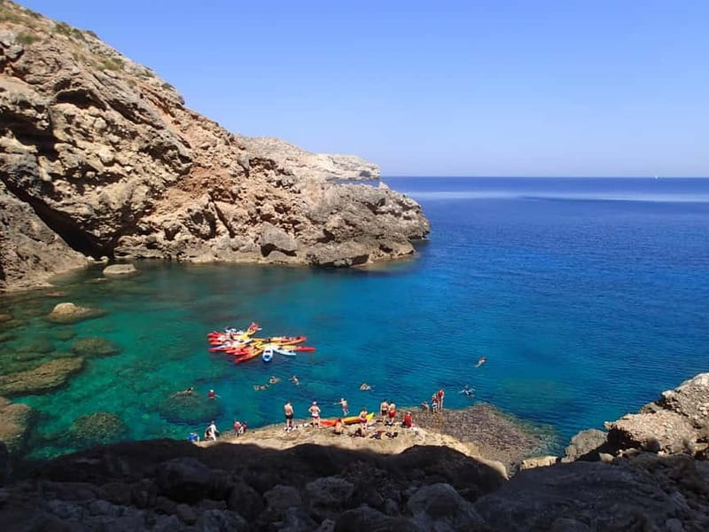 Pollença: Kayak Discovery – Snorkeling and Caves - Entering a sea cave by kayak: the 40+ meter moment