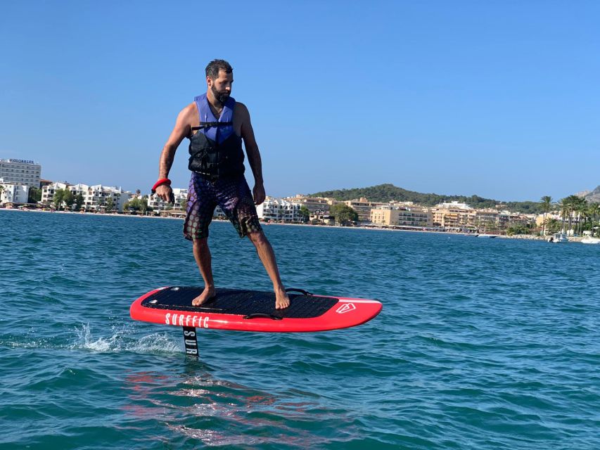 Port d'Alcúdia: Electric Foil Experience with Instructor - The Lesson Flow: Belly First, Then Knees, Then Standing