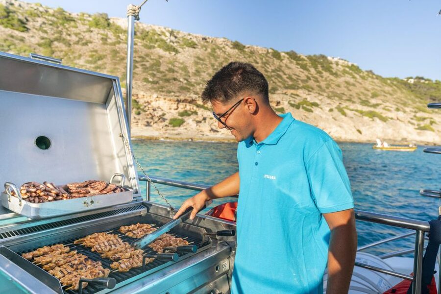 S'Arenal: Sunset Catamaran Cruise with BBQ - Anchored Swim Time and Snorkeling Gear You Can Actually Use